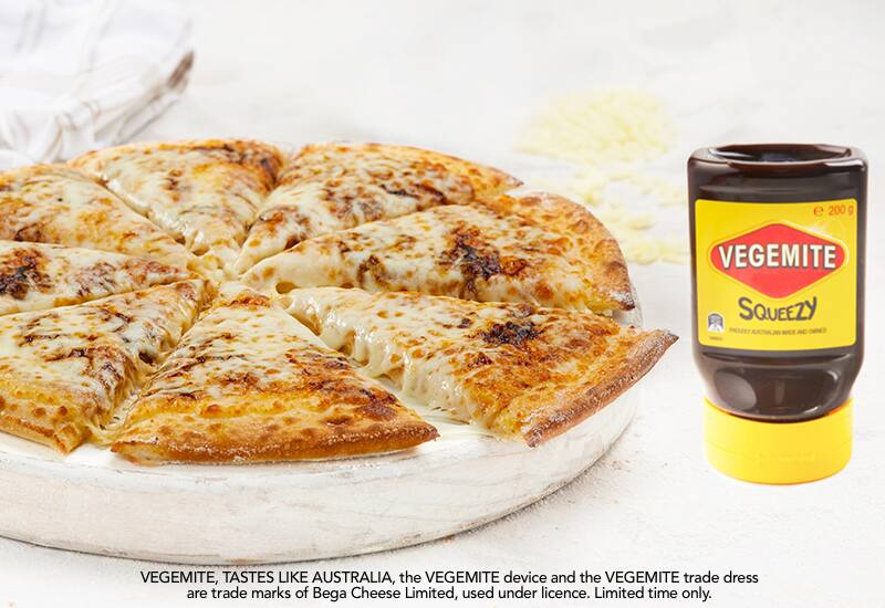 Cheesy VEGEMITE Pizza Domino's Pizza