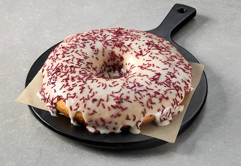 Maroon Giant Doughnut