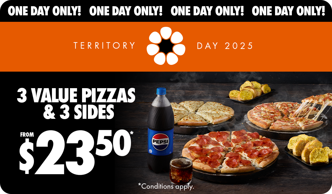 3 value pizzas