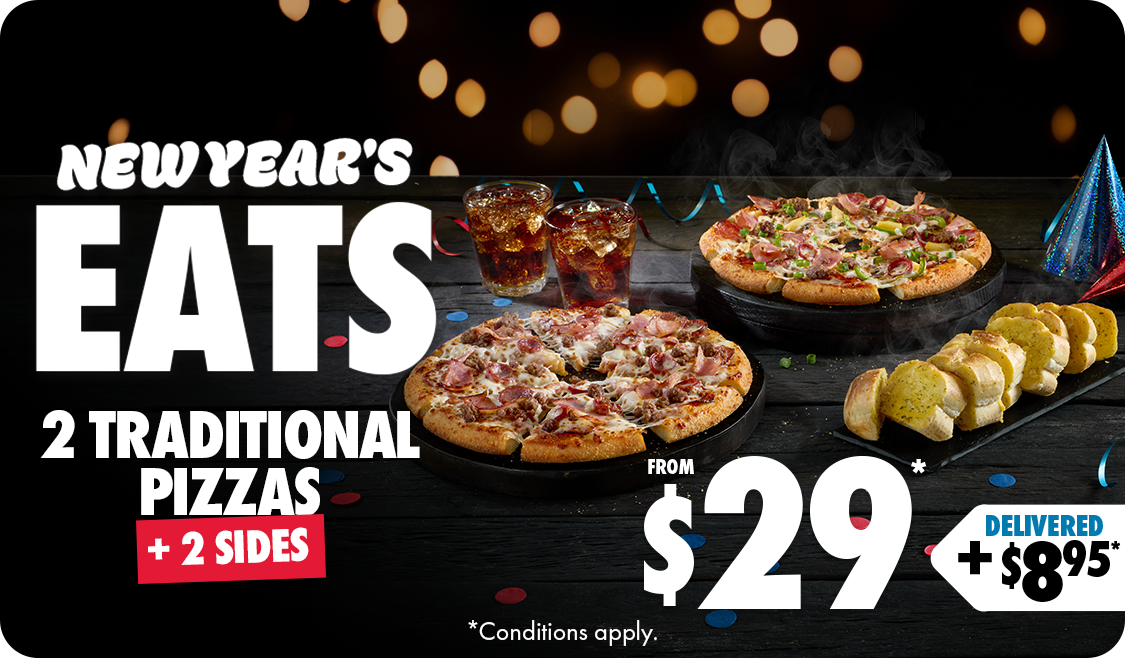 2 TRADITIONAL PIZZAS