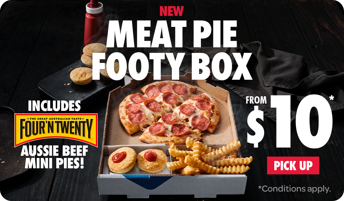 AU 250519 Meat Pie & Saucy Loaded Pizzas My Footy Box SMSLP 1125X658