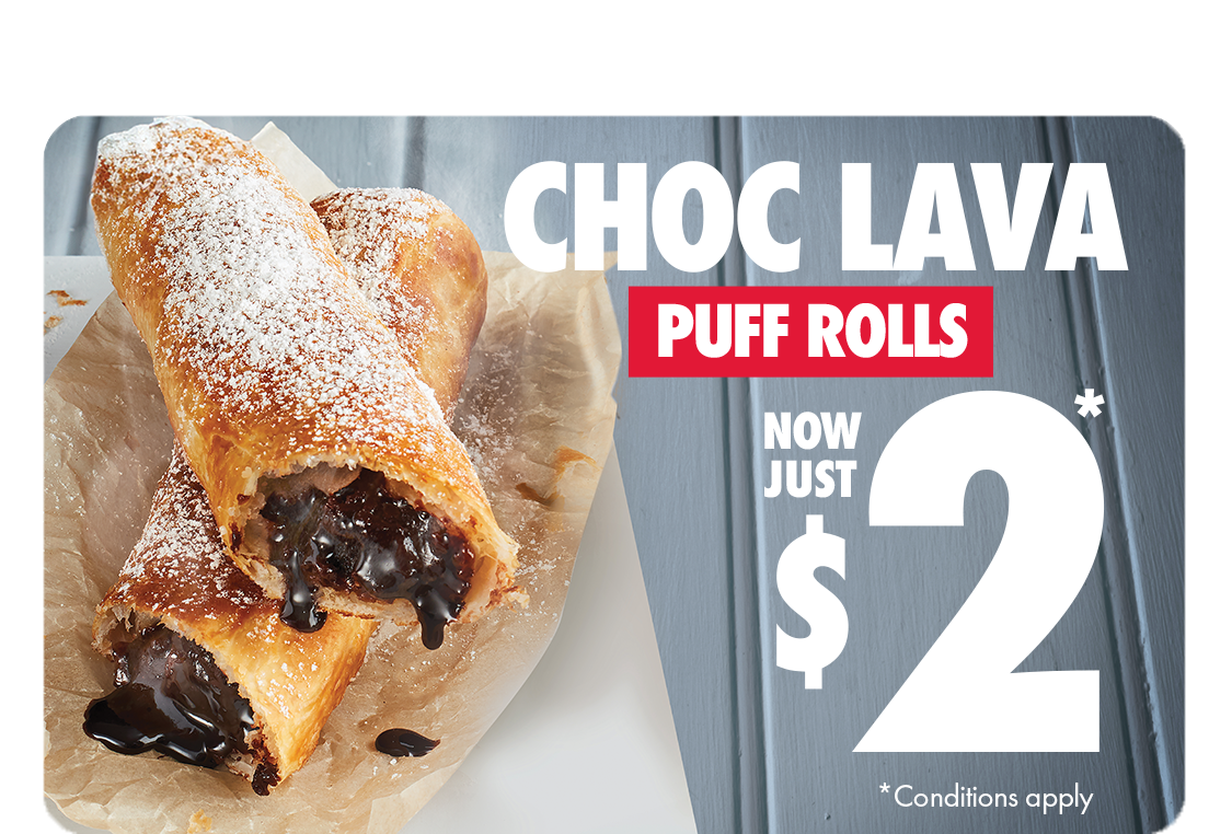 Choc Lava Puff Rolls